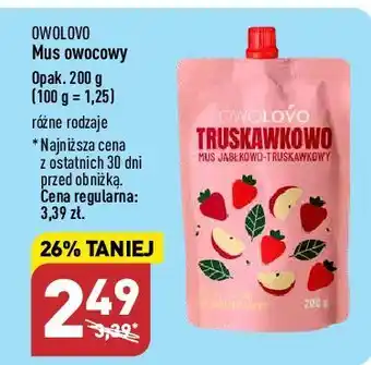 ALDI Mus jabłkowo-truskawkowy owolovo oferta