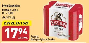 ALDI Piwo kasztelan jasne pełne oferta