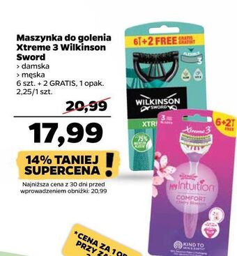 Netto Maszynka do golenia wilkinson xtreme 3 sensitive comfort oferta