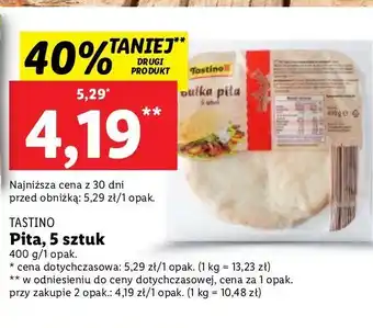 Lidl Bułka pita tastino oferta