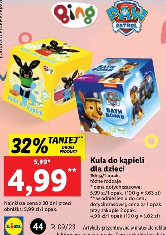 Lidl Kula do kąpieli psi patrol chase oferta