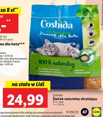 Lidl Żwirek dla kota coshida oferta