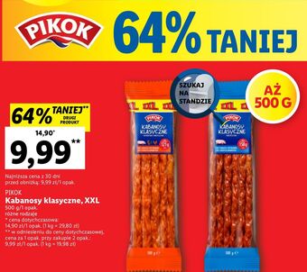 Lidl Kabanosy wieprzowe pikok oferta