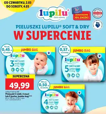 Lidl Pieluszki junior 5 lupilu soft & dry oferta
