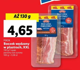 Lidl Boczek surowy wędzony w plastrach pikok oferta