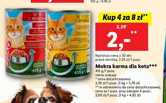 Lidl Karma dla kota z wołowiną oferta