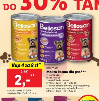 Lidl Karma dla psa z wołowiną bellosan oferta