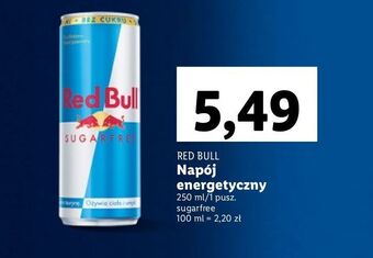 Lidl Napój energetyczny bez cukru red bull oferta