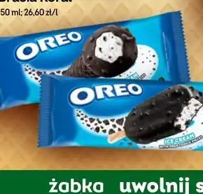 Żabka Oreo lody o smaku waniliowym z ciastkami kakaowymi 110 ml oferta