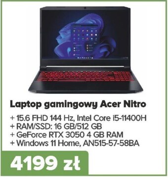 Max Elektro Laptop gamingowy acer oferta