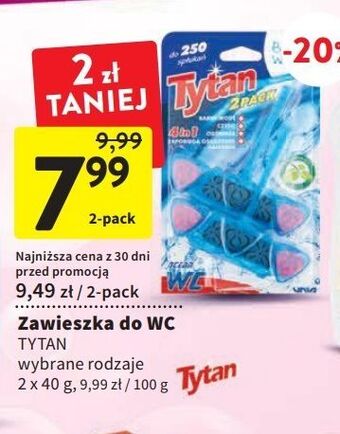 Intermarche Zawieszka do wc blue water tytan 4in1 oferta