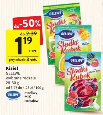 Intermarche Kisiel truskawka-kiwi*jabłko gellwe słodki kubek 3 owoce oferta