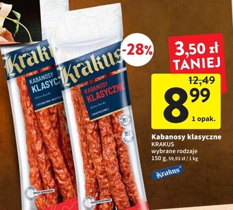 Intermarche Kabanosy wieprzowo-drobiowe krakus animex oferta