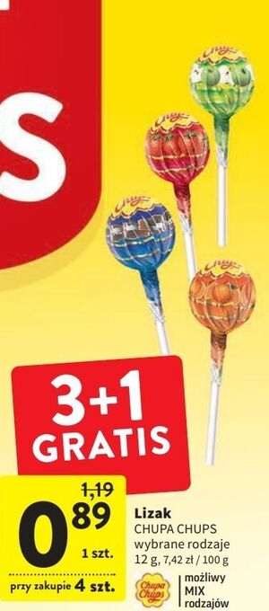 Intermarche Lizak orange chupa chups fruit oferta