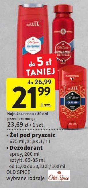 Intermarche Dezodorant old spice dynamic defence oferta