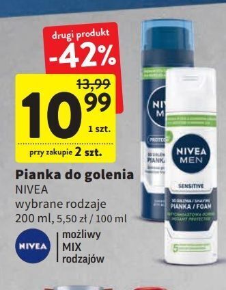 Intermarche Pianka do golenia łagodząca nivea men sensitive oferta