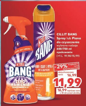 Kaufland Pianka do łazienki osad z mydła i prysznica cillit bang aktywna piana oferta