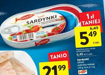 Intermarche Sardynki w sosie pomidorowym graal oferta