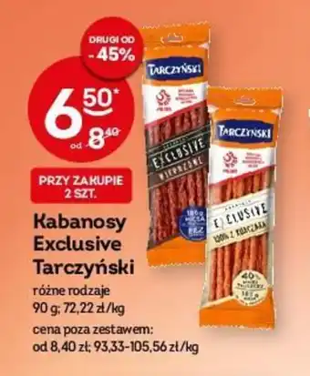 Żabka Tarczyński Kabanosy Exclusive 90g oferta