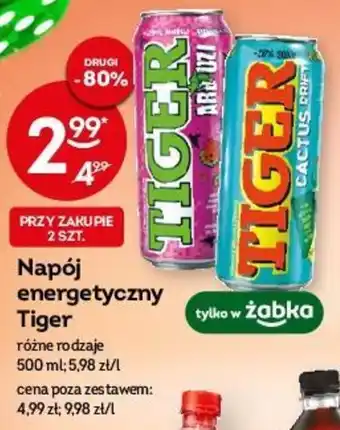 Żabka Tiger Napój energetyczny 500ml oferta