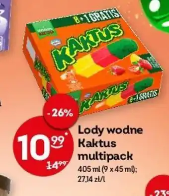 Żabka Kaktus Lody wodne multipack 9x45ml oferta