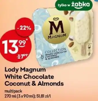 Żabka Carte d"Or Lody Magnum White Chocolate Coconut&Almonds 3x90ml oferta