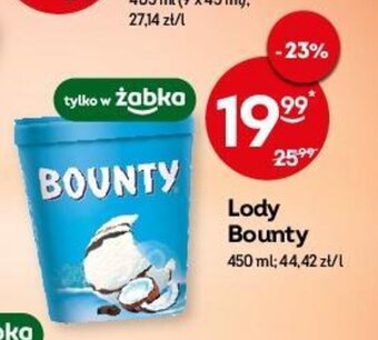 Żabka Bounty Lody 450ml oferta