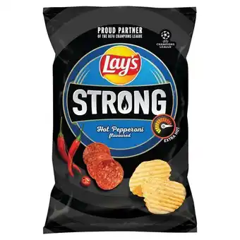 Torimpex Lay’s strong chipsy ziemniaczane karbowane o smaku pikantnego pepperoni 130 g oferta