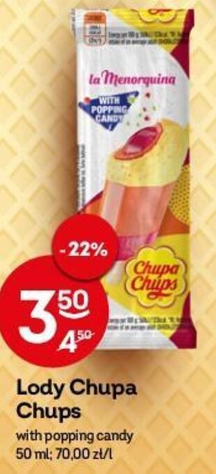Żabka Chupa Chups Lody 50ml oferta