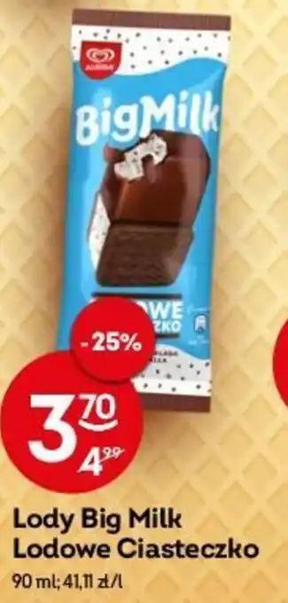 Żabka Algida Lody Big Milk Lodowe Ciasteczko 90ml oferta
