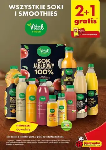 Biedronka Vital Fresh Wszystkie Soki i Smoothies oferta