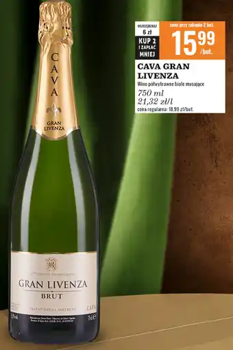 Biedronka Gran Livenza Cava Wino połwytrawne białe musujące 750ml oferta