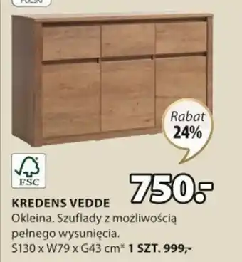 JYSK Kredens Vedde S130xW79xG43cm oferta
