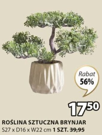 JYSK Roślina sztuczna Brynjar S27xD16xW22cm oferta
