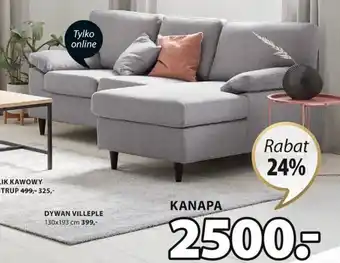 JYSK Kanapa z szelonigem Gedved S211xW85xG84/141cm oferta