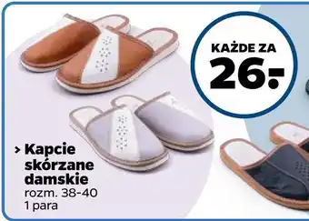 Netto Kapcie skórzane damskie oferta
