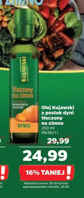 Netto Olej kujawski z pestek dyni tłoczony na zimno oferta