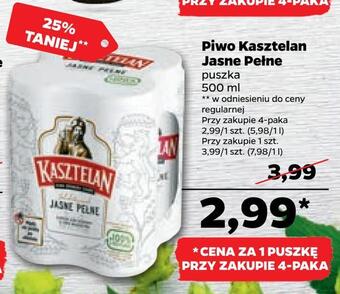 Netto Piwo kasztelan jasne pełne oferta