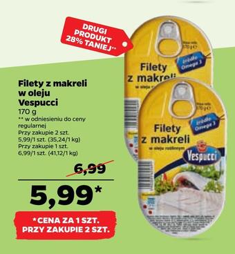 Netto Filety z makreli w oleju vespucci oferta