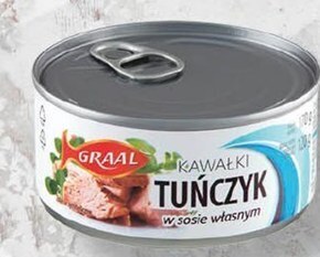 Delikatesy Centrum Graal tuńczyk kawałki w sosie własnym 170 g oferta