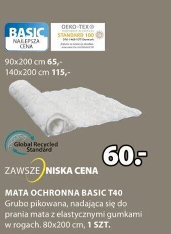 JYSK Mata ochronna basic t40 80x200cm oferta