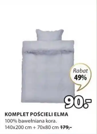JYSK Komplet pościeli elma 140x200cm + 70x80cm oferta