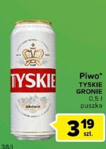 Carrefour Tyskie Gronie Piwo 0,5l oferta