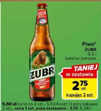 Carrefour Żubr Piwo 0,5l oferta