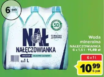 Carrefour Nałęczowianka Woda mineralna 6x1l oferta
