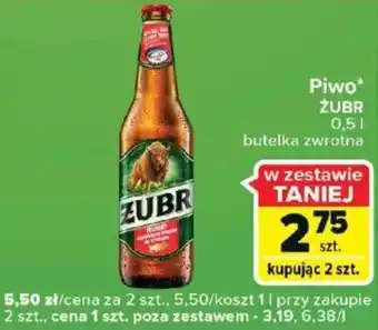 Carrefour Żubr Piwo 0,5l oferta