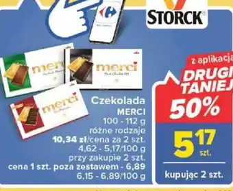 Carrefour Strock Czekolada Merci 100-112g oferta