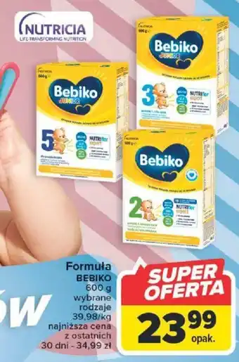 Carrefour Nutricia Formuła Bebiko 600g oferta