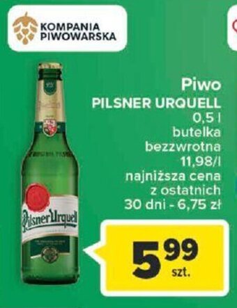 Carrefour Kompania Piwowarska Piwo Pilsner Urquell 0,5l oferta