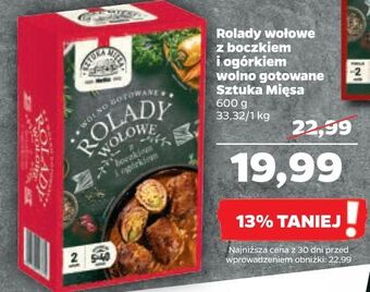 Netto Rolady wołowe z boczkiem i ogórkiem wolno gotowane sztuka mięsa netto oferta